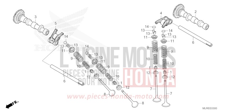 ARBRE A CAMES/SOUPAPE de Hornet 500 GRAND PRIX RED (R380) 2026